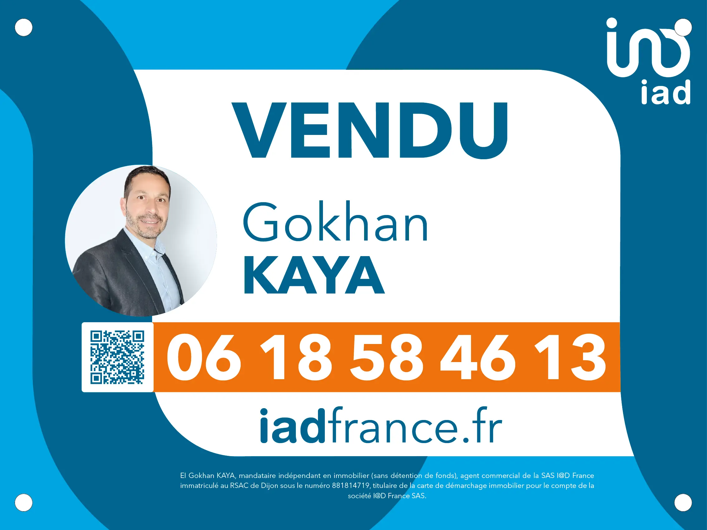 Panneau Vendu - IAD Gokhan